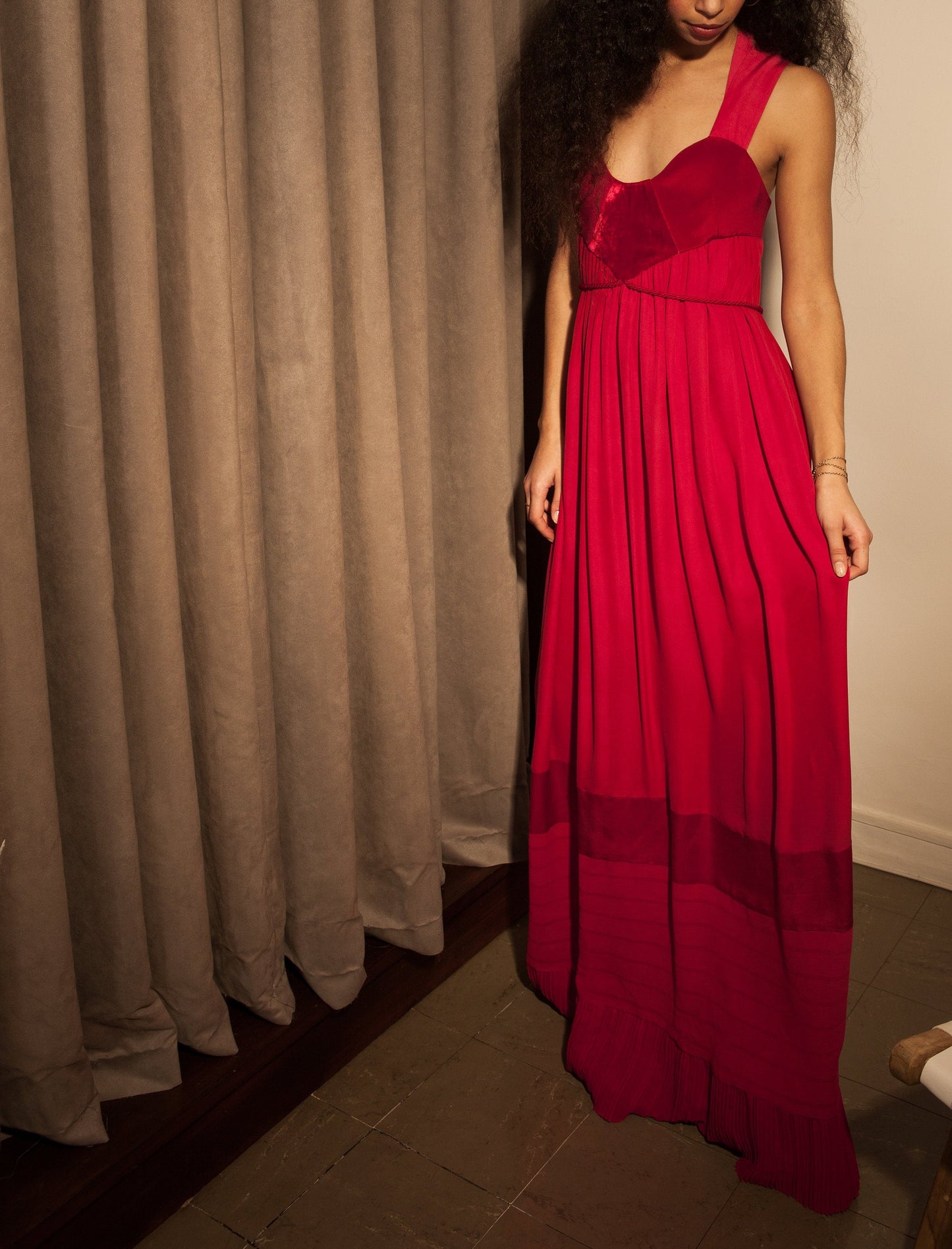 Made to Measure Elegant Silk Evening Maxi Gown