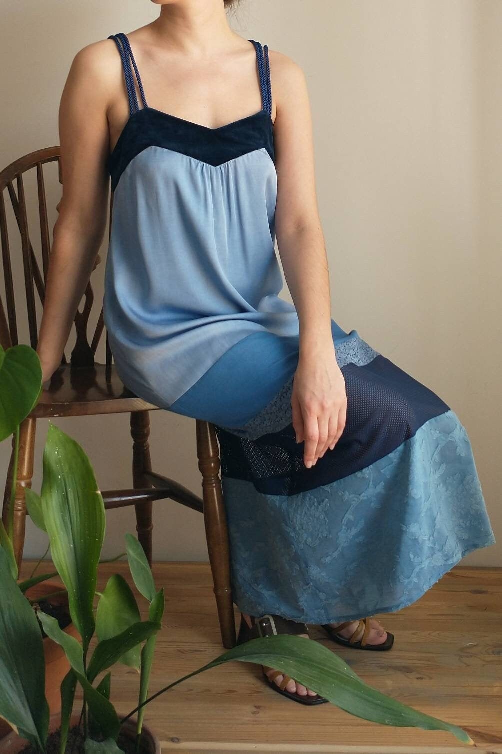 Size Medium, Handmade, Midi Summer Sleeveless Slip Dress