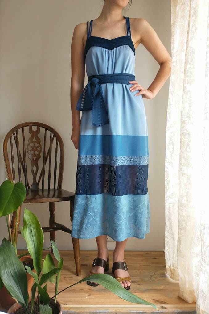 Size Medium, Handmade, Midi Summer Sleeveless Slip Dress
